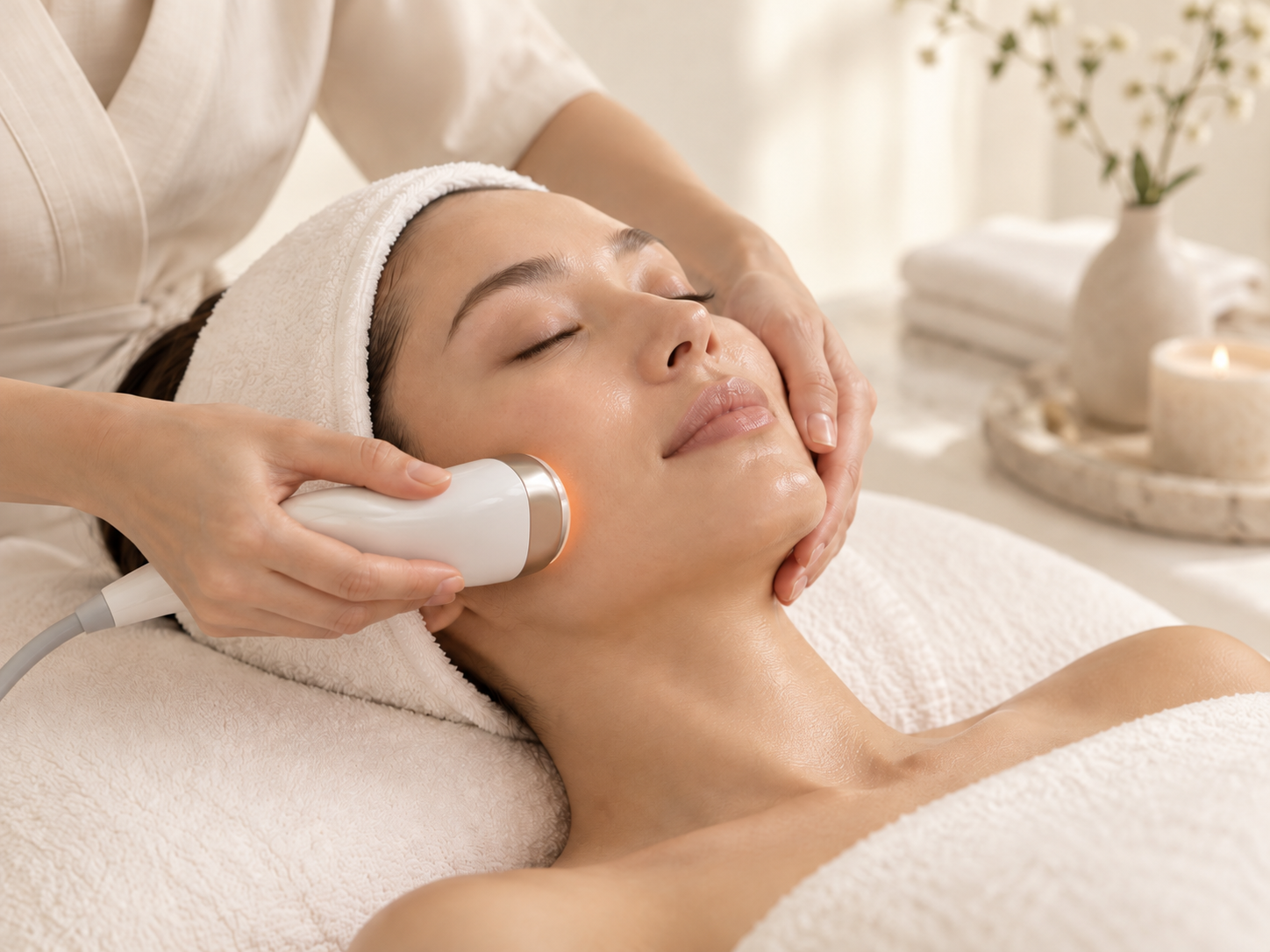 Facial treatment at YUNARA